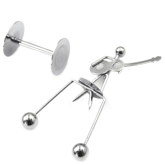Mini Balance Little Iron Man Decompression Ornament Tumbler Sports Metal Crafts, Weightlifting, Seesaw, Mini Guitar, Horizontal Bar, Cradle, Horse Riding