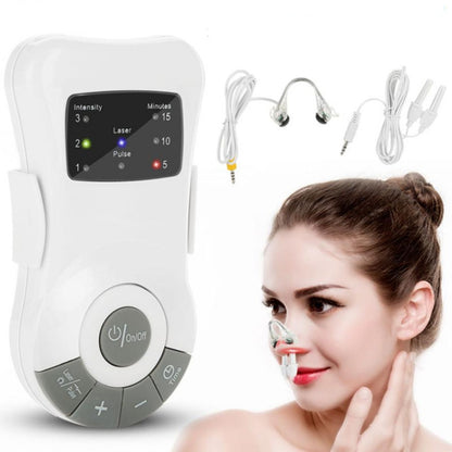 Handheld laser rhinitis treatment device with LCD control screen and probe accessories