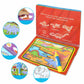 Magic water drawing book with forest scene boards and refillable water pen