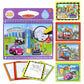 Kids magic water drawing book with vehicle playset boards and refillable water pen