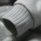 Men's parka sleeve cuff with ribbed knit trim and plush fleece lining