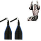 Blue and black pull-up training straps with metal carabiner hooks