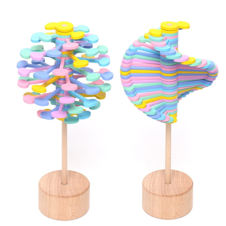 Solid Wood Rotating Lollipop Fischer Series Creative Ornaments Decompression Toy Decompression Artifact