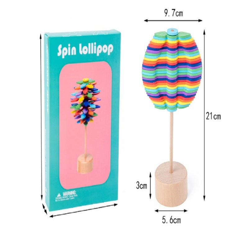 Solid Wood Rotating Lollipop Fischer Series Creative Ornaments Decompression Toy Decompression Artifact