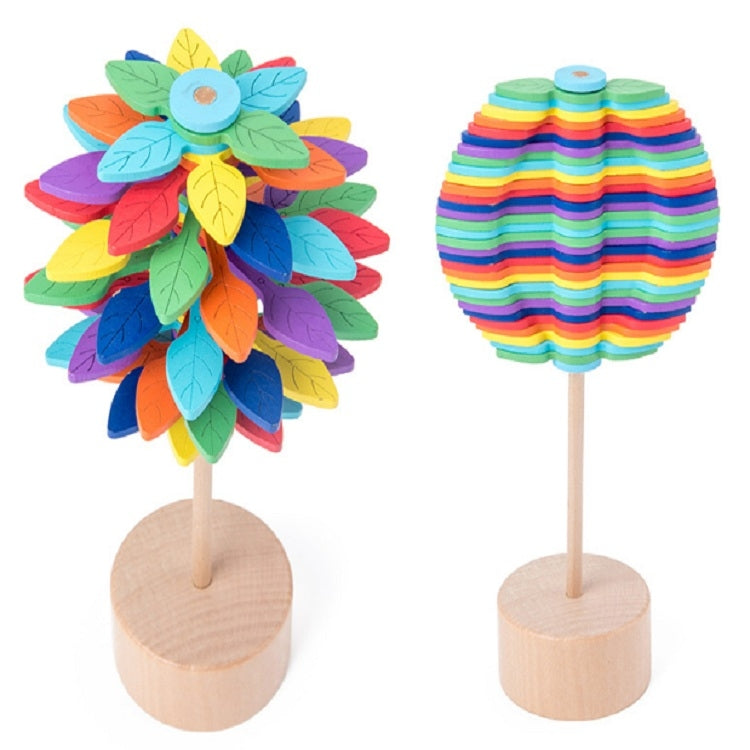Solid Wood Rotating Lollipop Fischer Series Creative Ornaments Decompression Toy Decompression Artifact