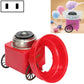 Red cotton candy trolley mini machine with large front spinning head and wheels