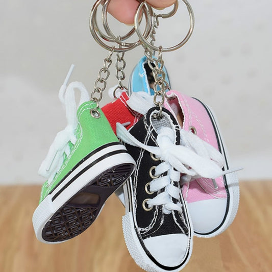 2 PCS Mini Simulation Canvas Shoes Sneaker Keychain Pendant