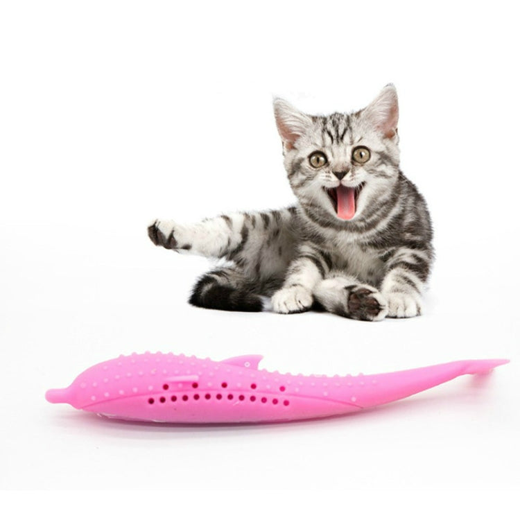 Catnip Cat Teeth Cleaning Silicone Dolphin Toy