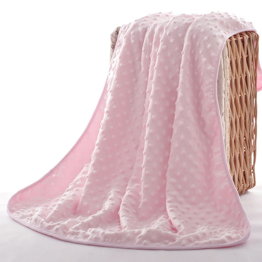 Spring and Autumn Double Layer Baby Knitted Fleece Blanket Bedding