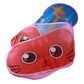 Pink kids foldable play tent with cat face panel and mesh basketball hoop
