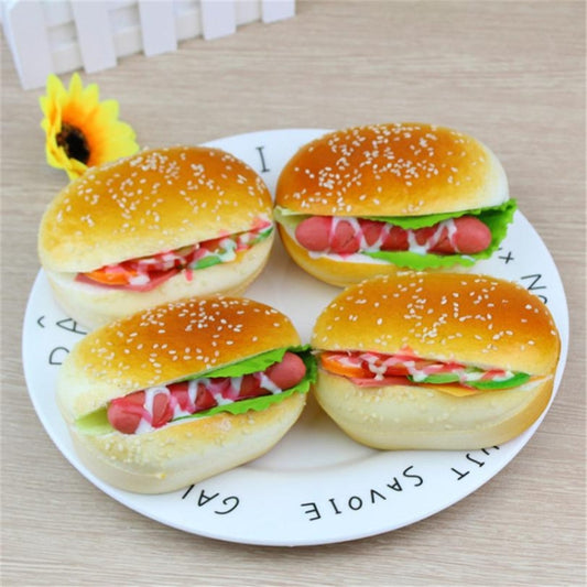 Cute Hamburger Squishy Slow Rising Cream Scented Decompression Toys Decoration Squeeze Children Toy, Cute Hamburger