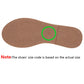 Brown textured outsole with size 37 mark for wedge shoes