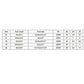 Size chart for women’s wedge shoes with foot length and width measurements