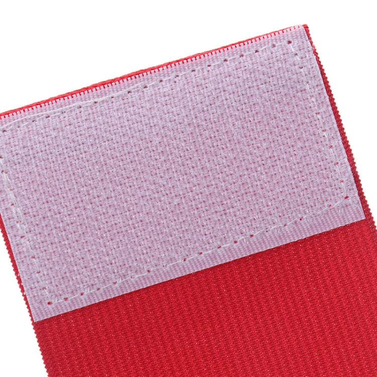 Captain armband fabric patch with stitched edge and white label backing