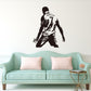 Football player action silhouette wall sticker, “RONALDO 7” text centered on torso