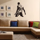 Black football player silhouette wall sticker featuring “RONALDO 7” badge