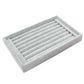 Gray velvet jewelry organizer tray with horizontal compartment slots