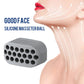 Gray silicone masseter ball jaw trainer block with suction bump pads