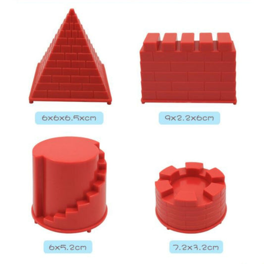 4 PCS Children Educational Toys Castle Molds Play Sand Tools, Educational Toys