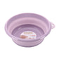 Folding washbasin, round purple portable wash tub with side handle