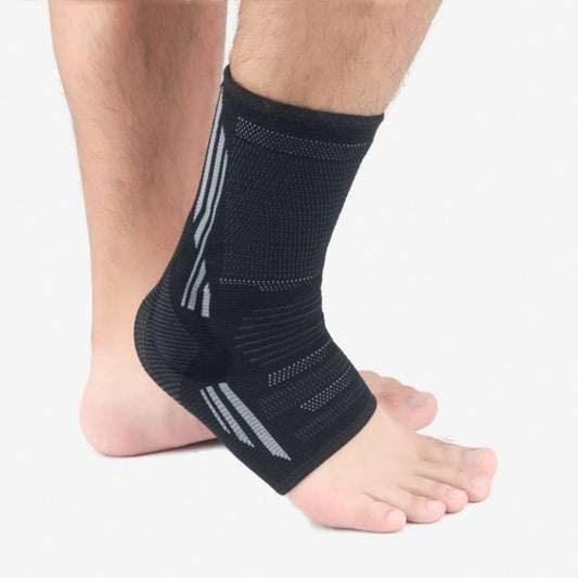 Anti-Sprain Silicone Ankle Support Basketball Football Hiking Fitness Sports Protective Gear, Size: M (Black Gray), M (Black Gray), L (Black Gray), XL (Black Gray), M (Black Orange), L (Black Orange), XL (Black Orange), M (Black Green), L (Black Green)...