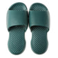 Men's dark green plastic slide slippers with textured footbed and open toe