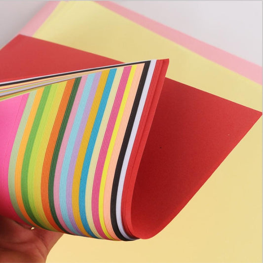 100 Sheets A4 Color Printing Paper Children DIY Handmade Origami Paper Cutting