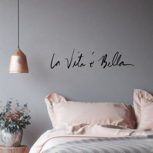 Italian Beautiful Life Decorative Wall Stickers, 40x8cm, 55x11cm, 65x13cm