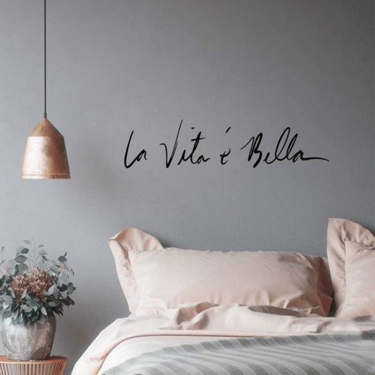 Italian Beautiful Life Decorative Wall Stickers, 40x8cm, 55x11cm, 65x13cm