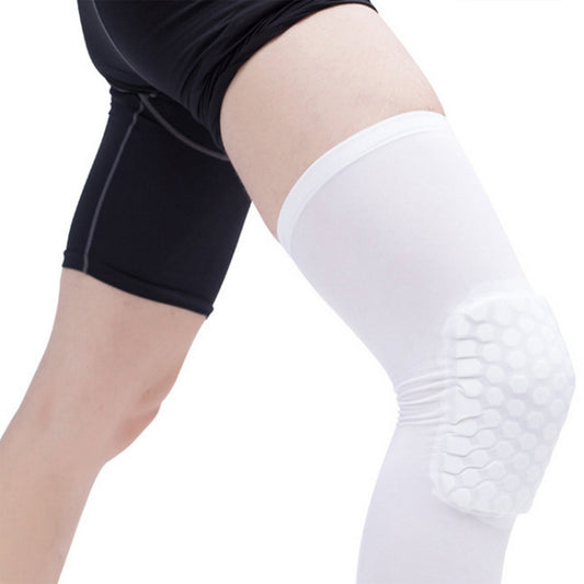 Long Sports Anti-collision Anti-fall Breathable Honeycomb Knee Pads, S, M, L, XL
