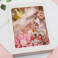 Pink girls hair accessories set in gift box with sequined bow and crown headband