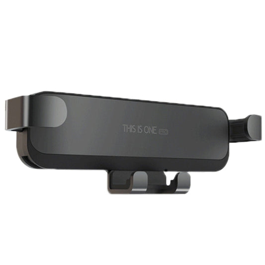 Car air vent phone holder, black housing with side mounting clips