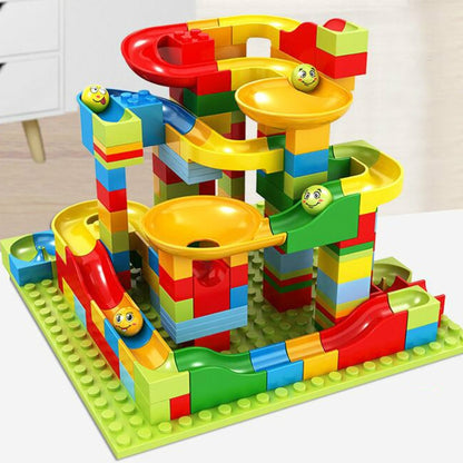 Creative Intelligence Educational Learning Toys DIY Small Particle Slide Building Blocks, 165 PCS, 330 PCS
