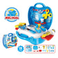 Children doctor medical play table and suitcase with stethoscope and tools