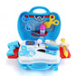 Children doctor medical play suitcase toy with stethoscope, syringe, and tools