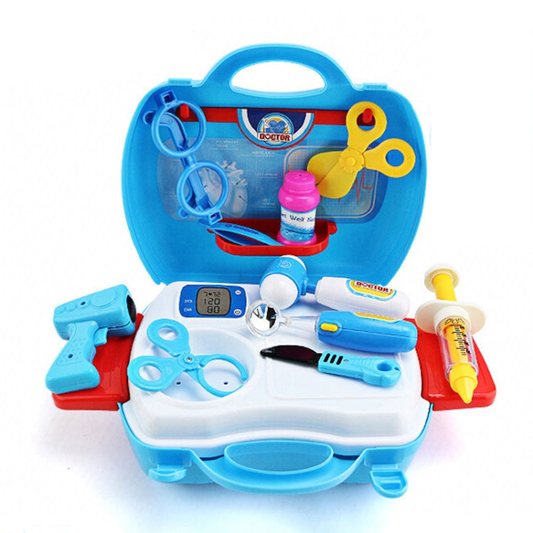 Children doctor medical play suitcase toy with stethoscope, syringe, and tools