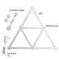RGB light support wiring diagram with adapter, line cable, controller, and control panel