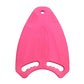 Shark-shaped EVA swimming auxiliary board, pink with handle hole and white grip cutouts