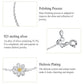 Dichroic daisy bracelet with yellow center flower charms on silver chain