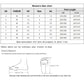Women’s size chart table for shoes with US, EU/UK, and foot-length measurements