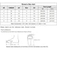 Women’s size chart with US, UK, and feet-length measurement table