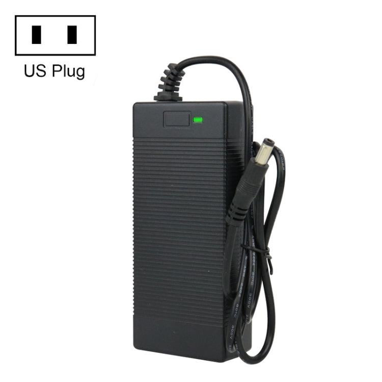 Black scooter lithium battery charger with US plug and DC output cable