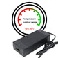Lithium scooter battery charger with temperature control gauge and power cable