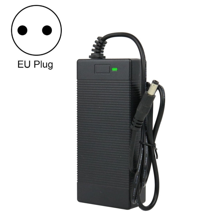 Black scooter lithium battery charger with EU plug and DC output cable