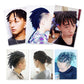 Hair braid and dreadlock style photo collage for crochet tools