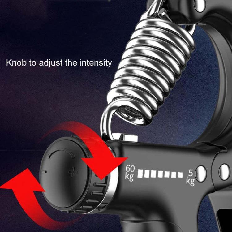 Black gripper handle with intensity adjustment knob and spring tension