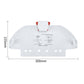 White wall-mount mop stand, 300mm wide with height 115mm