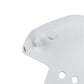 White mop stand side with round hole and raised mounting tab detail