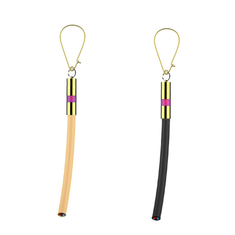 Set of two car grounding anti-static release strips with hanging loops, light and black tubes