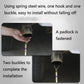 Car grounding anti-static release strip being installed on exhaust pipe with hook